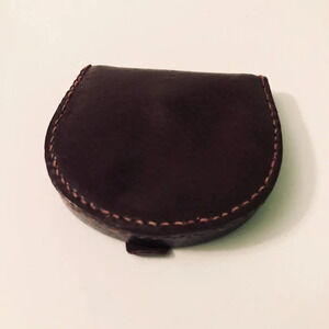 Vintage  Small Leather Coin Purse Pouch